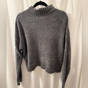 Forever 21 Charcoal Ribbed Turtleneck Sweater